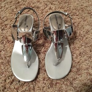 Cute silver sandals